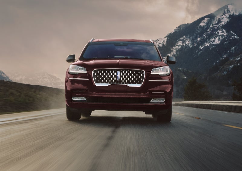 A 2024 Lincoln Aviator® SUV is shown in the Diamond Red exterior color. | Sheehy Lincoln of Richmond in Richmond VA