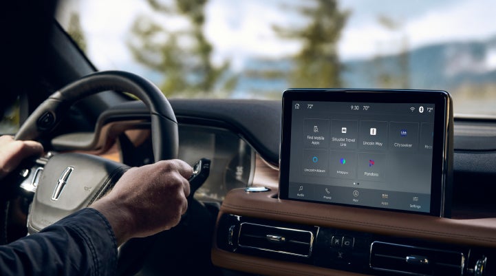 The center touchscreen of a Lincoln Aviator® SUV is shown | Sheehy Lincoln of Richmond in Richmond VA