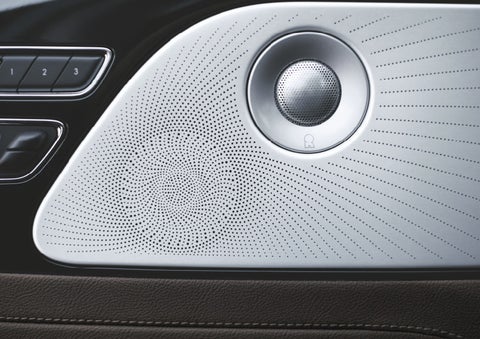 Two speakers of the available audio system are shown in a 2024 Lincoln Aviator® SUV | Sheehy Lincoln of Richmond in Richmond VA
